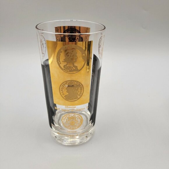 Old World Coins MCM Barware 22kt Gold Black 1960's Mad Men Style Set 4 Highball - Picture 4 of 9